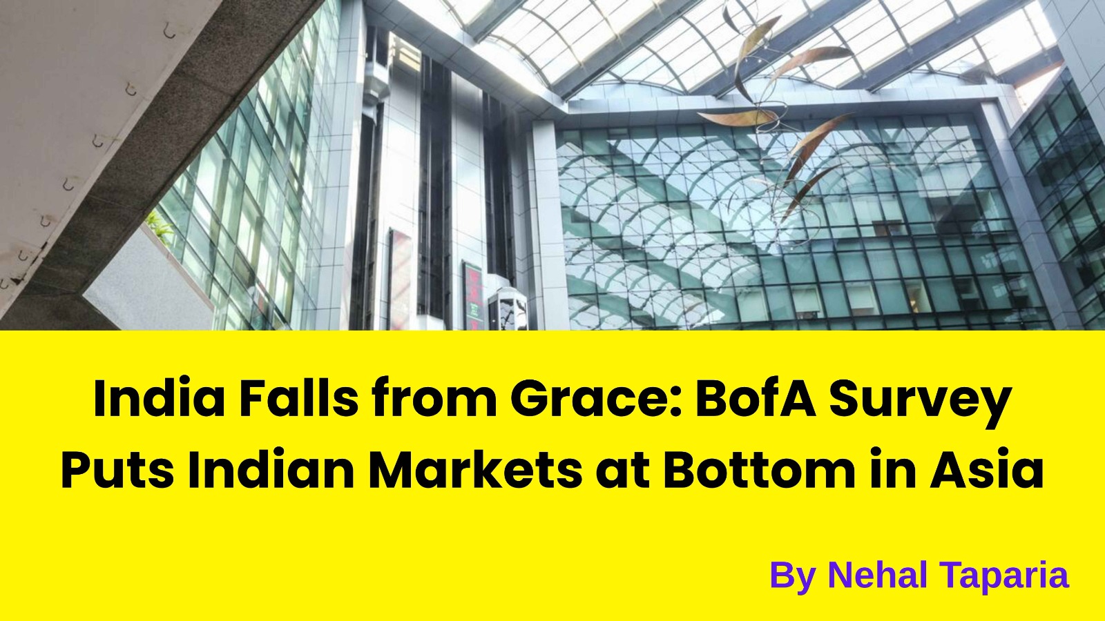 India Slips to Last in Asia: BofA Survey Signals Investor Concerns