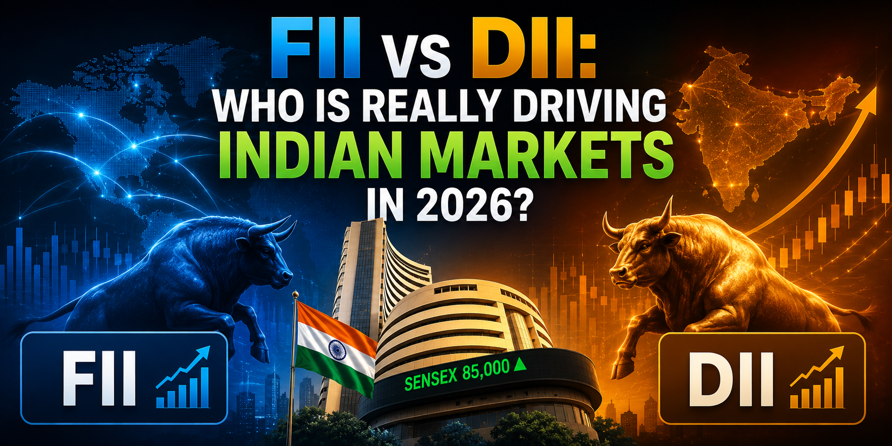 FII vs DII: Who Is Really Driving Indian Markets in 2026?