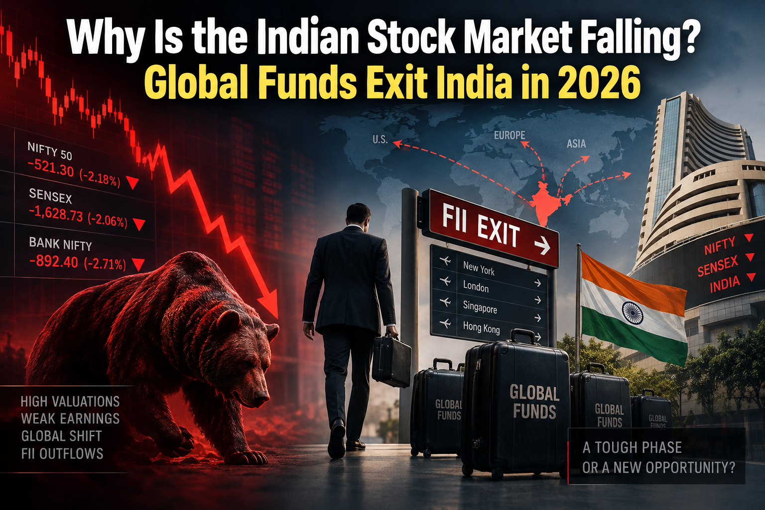 Why Is the Indian Stock Market Falling? Global Funds Exit India in 2026